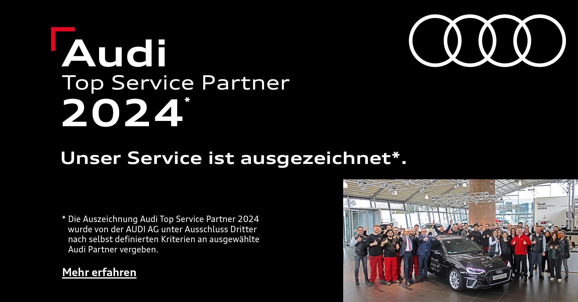 Borgmann im Schirrhof ist Audi Top Service Partner 2024