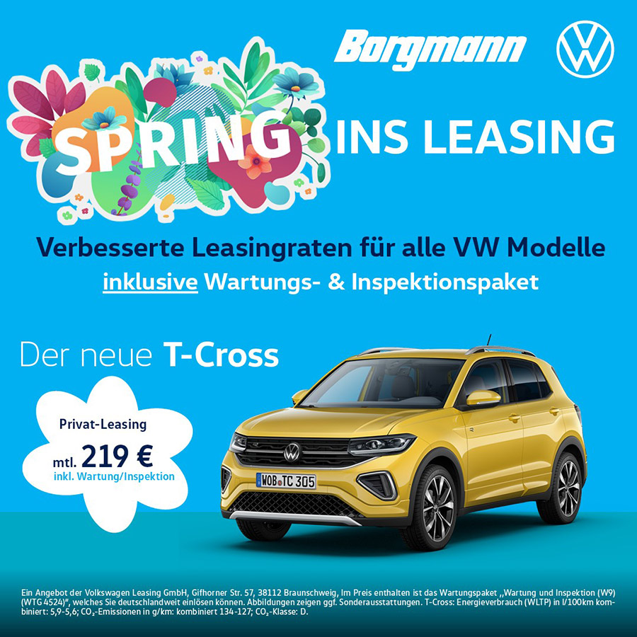 Verbesserte Leasingrate auf den neuen VW T-Cross