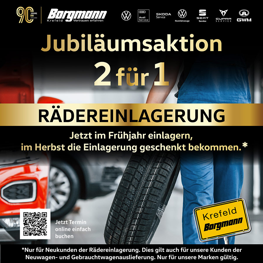 Rädereinlagerung geschenkt bei Autohaus Borgmann