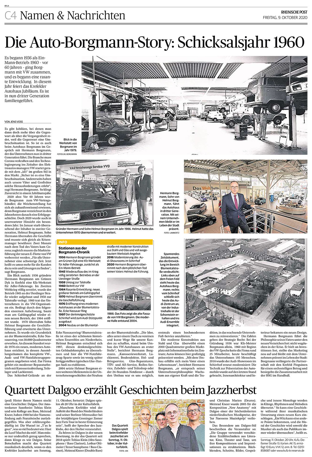 Geschichte des Autohaus Borgmann Krefeld