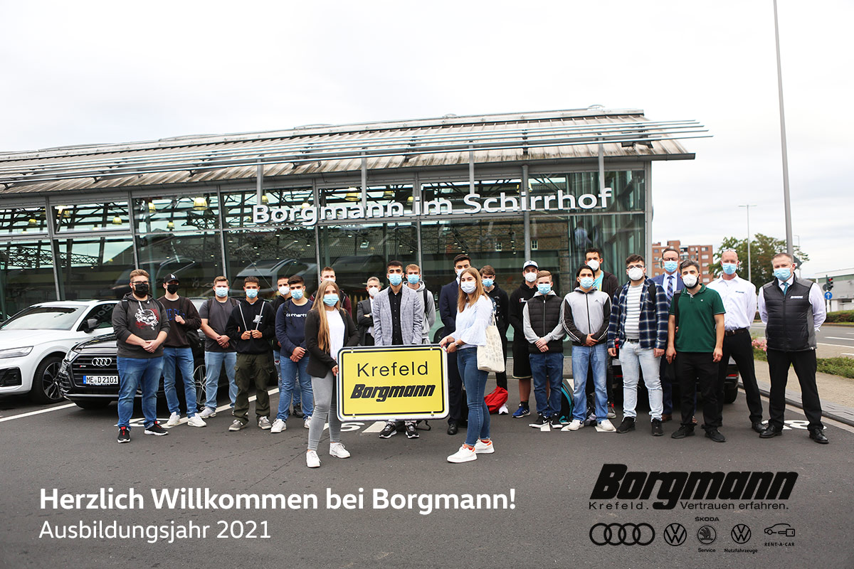 Ausbildungsjahrgang 2021 im Autohaus Borgmann Krefeld