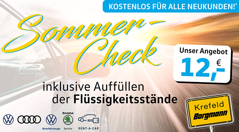 Sommercheck in der Autowerkstatt vom Autohaus Borgmann Sommercheck in der Autowerkstatt vom Autohaus Borgmann