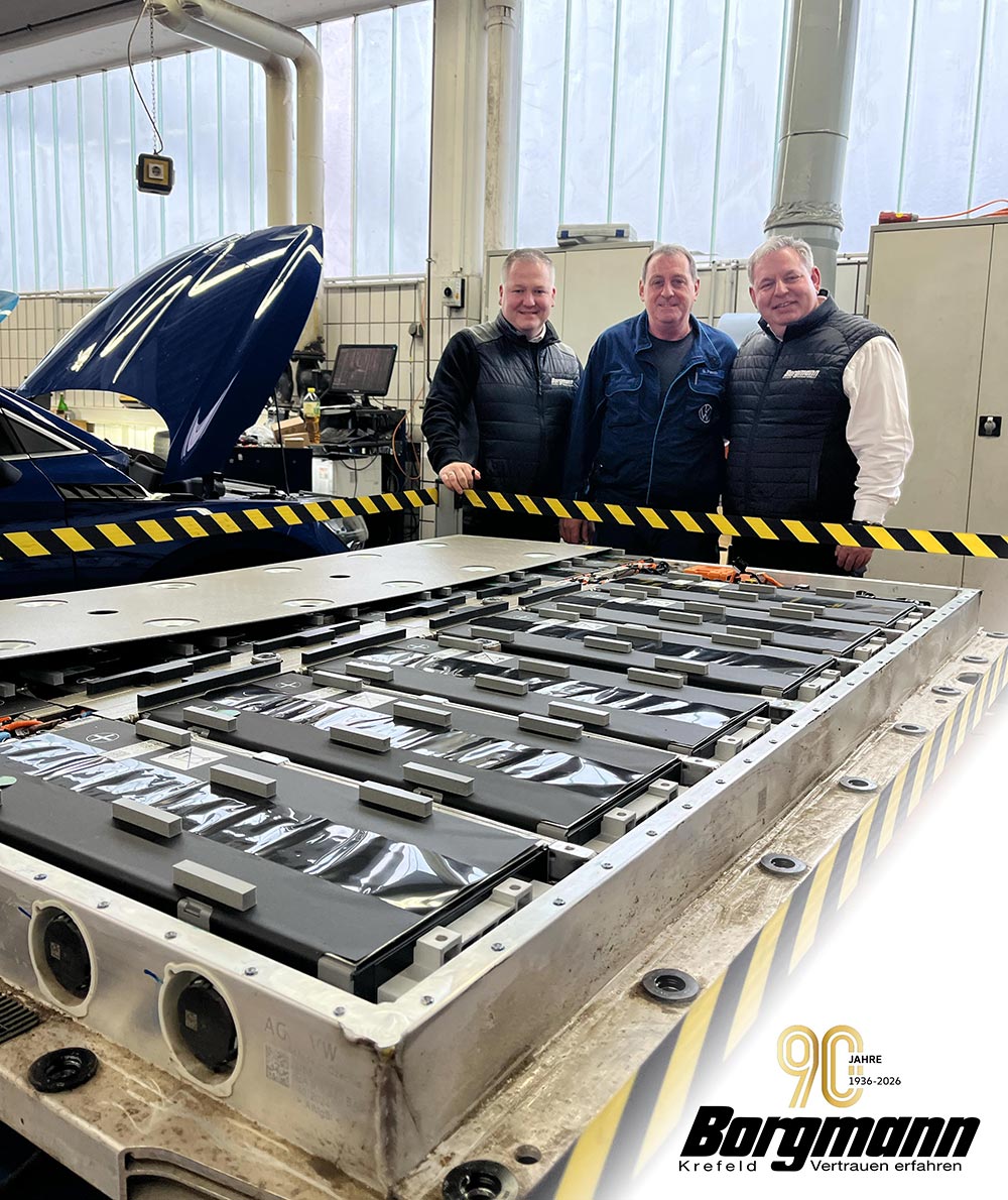 Batteriemodul im Autohaus Borgmann