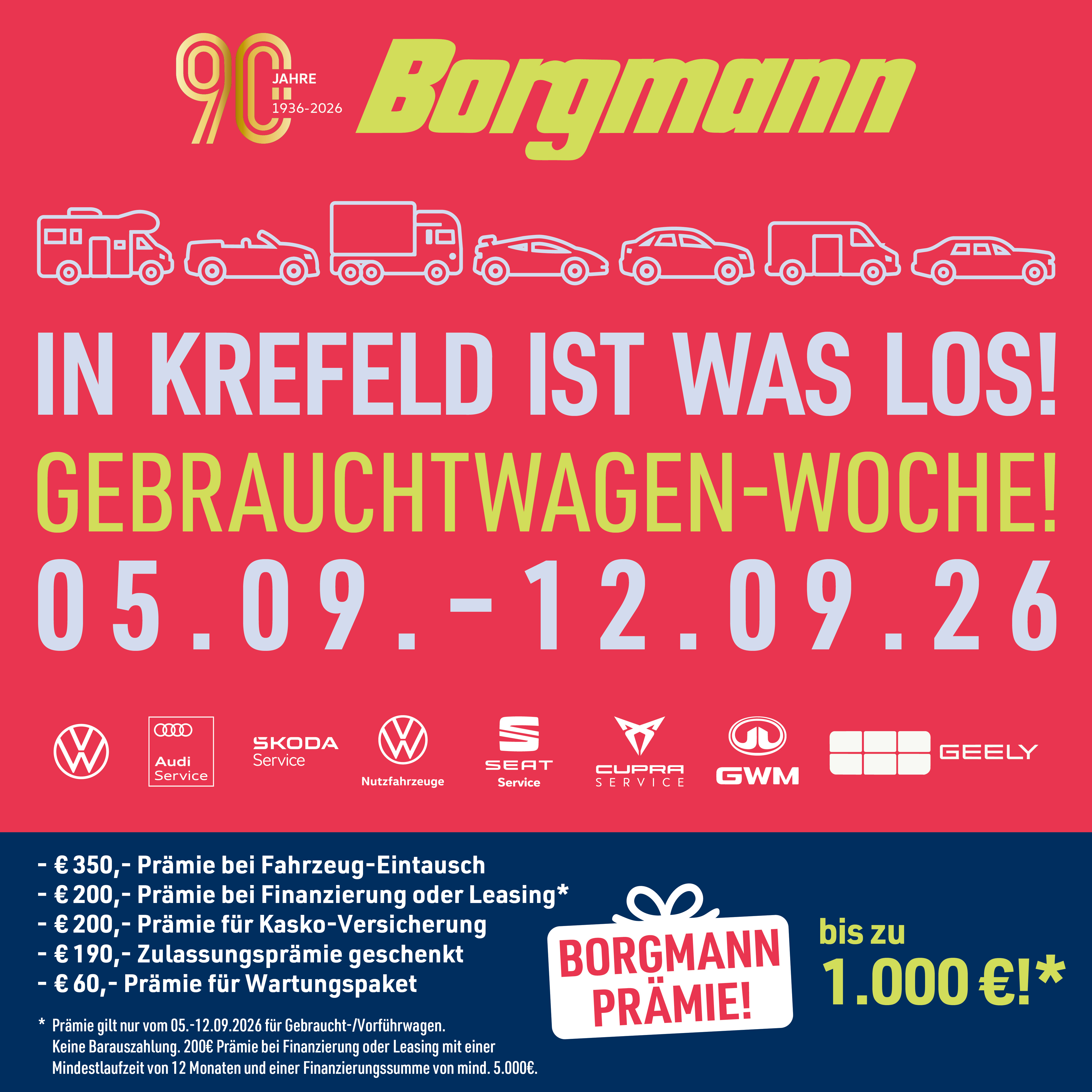 Gebrauchtwagen-Woche bei Borgmann Krefeld