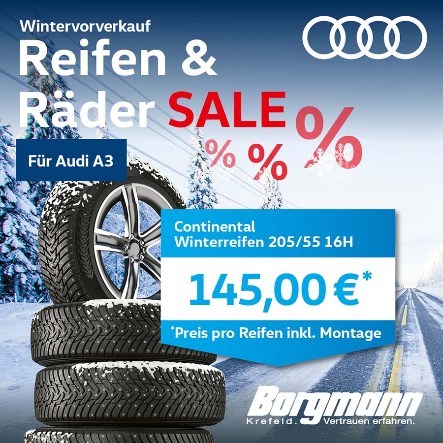 Reifen und Räder Angebot Audi A1 bei Autohaus Borgmann
