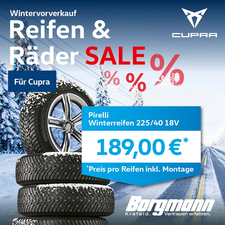Reifen und Räder Angebot Cupra bei Autohaus Borgmann