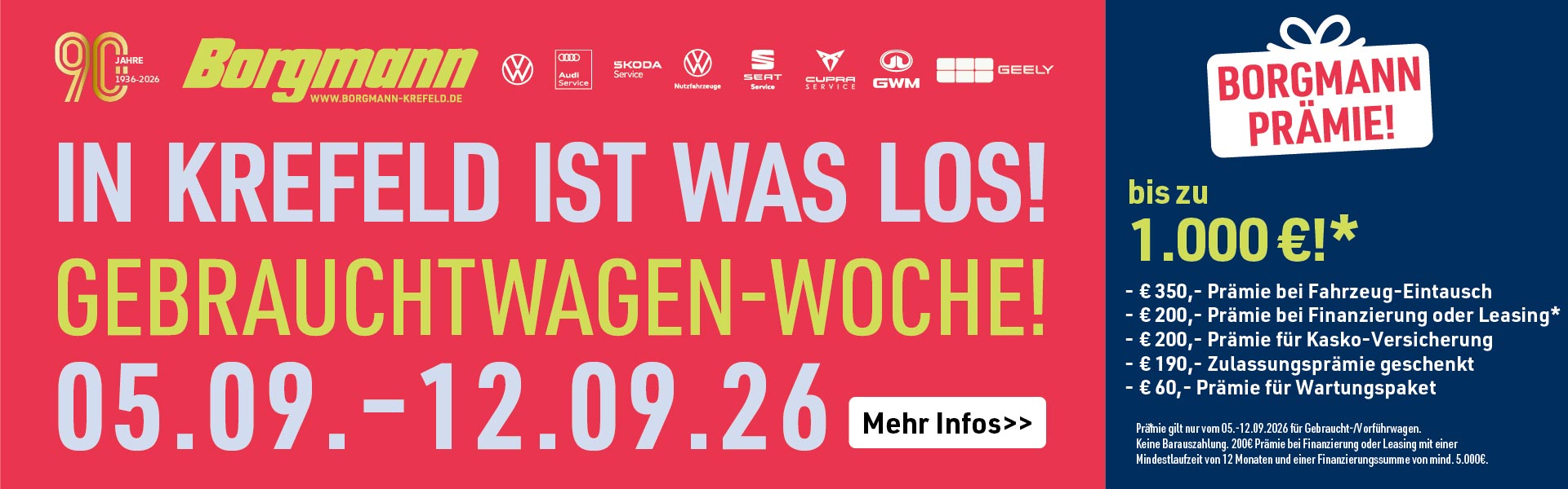 Gebrauchtwagen-Woche bei Borgmann Krefeld