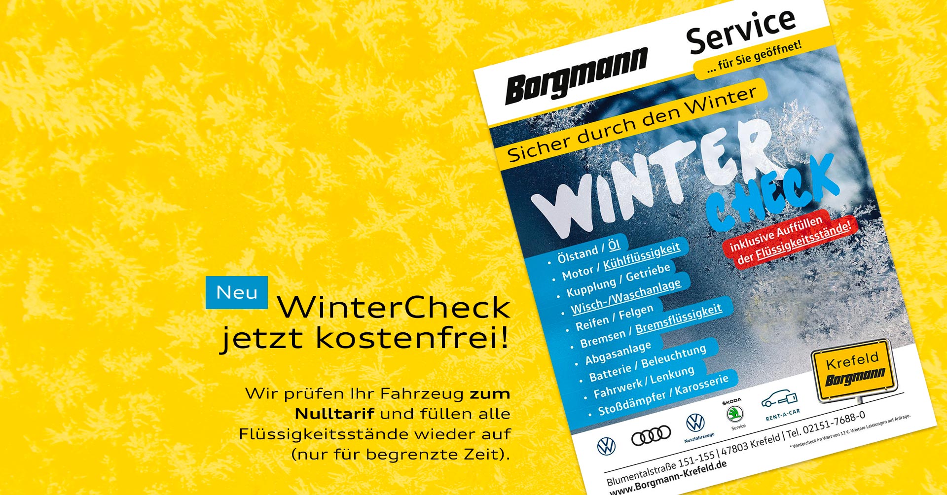 Autohaus Borgmann Wintercheck jetzt kostenfrei