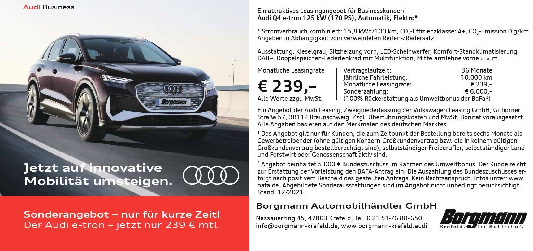 Audi Q4 Leasing Angebot