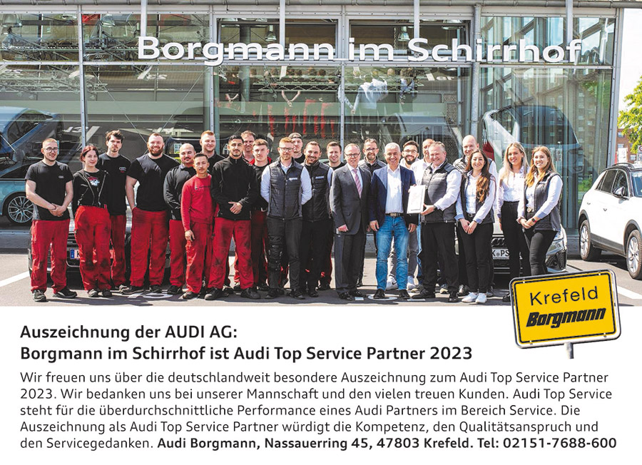 Audi Borgmann im Schirrhof Service Auszeichnung