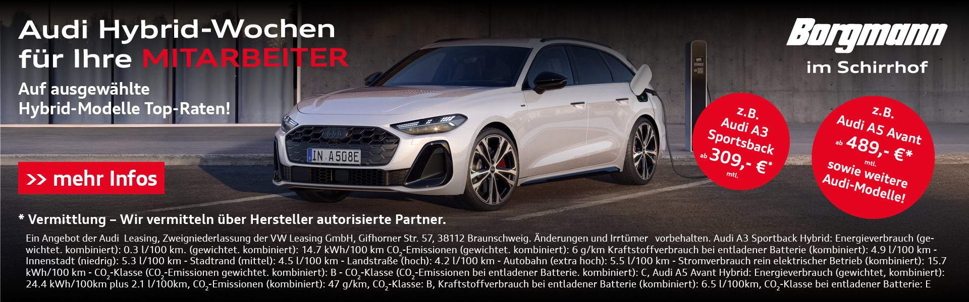 Audi Hybrid-Wochen bei Borgmann im Schirrhof