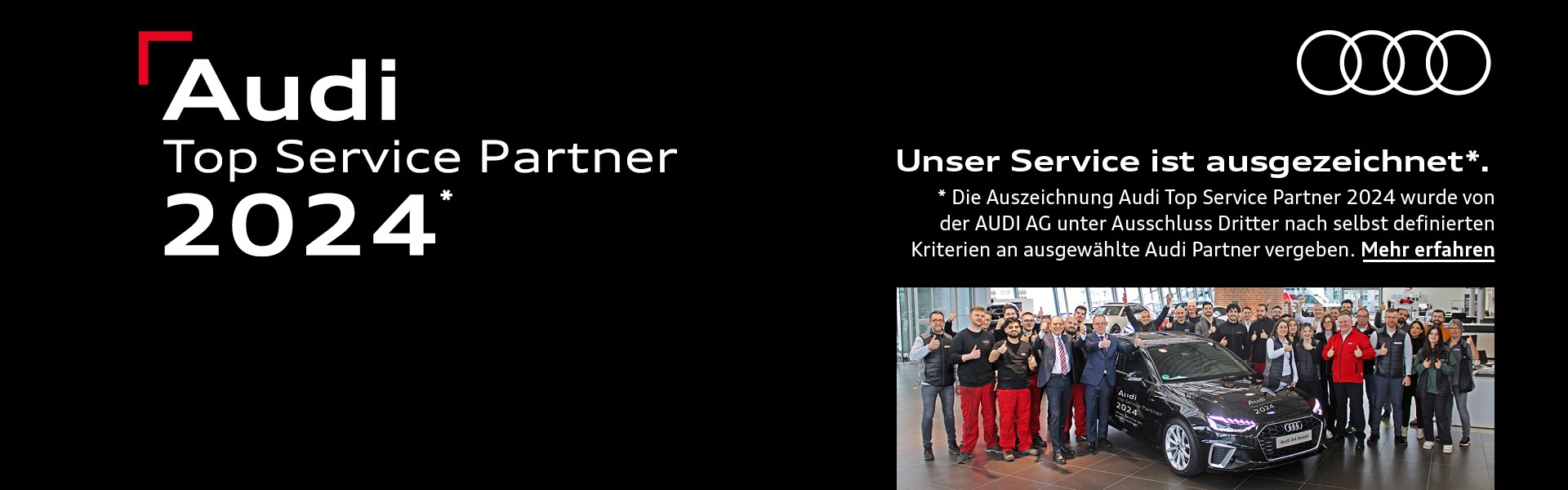 Borgmann im Schirrhof ist Audi Top Service Partner 2024
