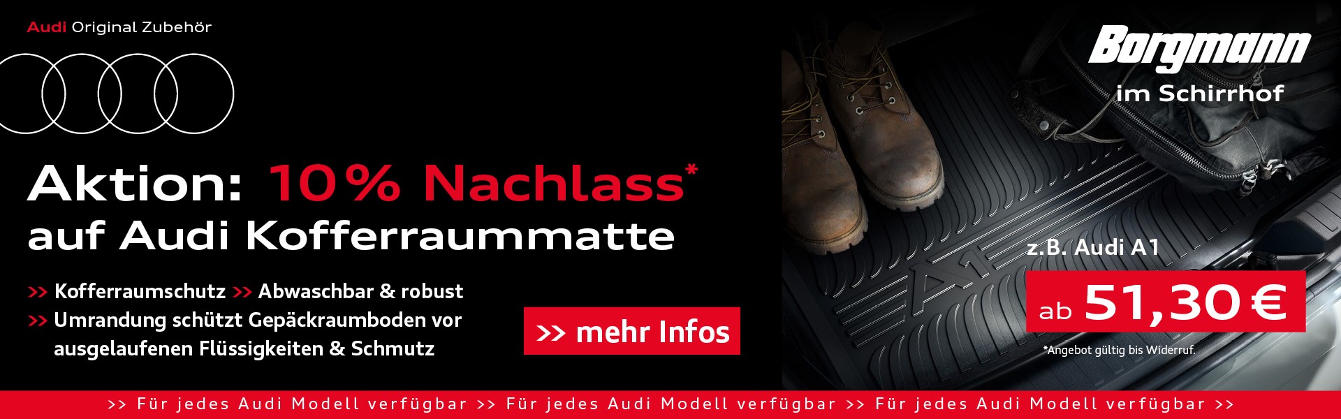 Audi Aktion Kofferraummatte