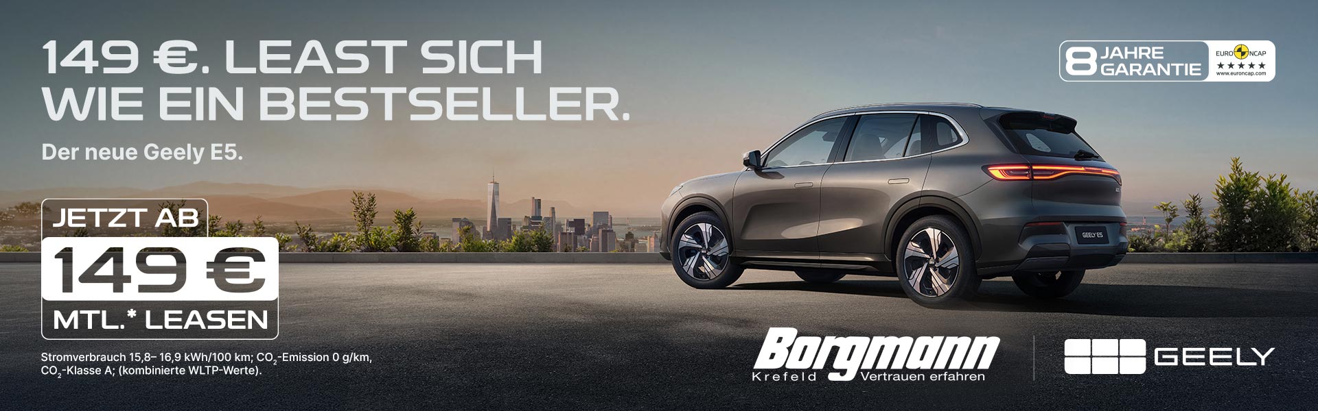 Geely E5 bei Autohaus Borgmann Krefeld