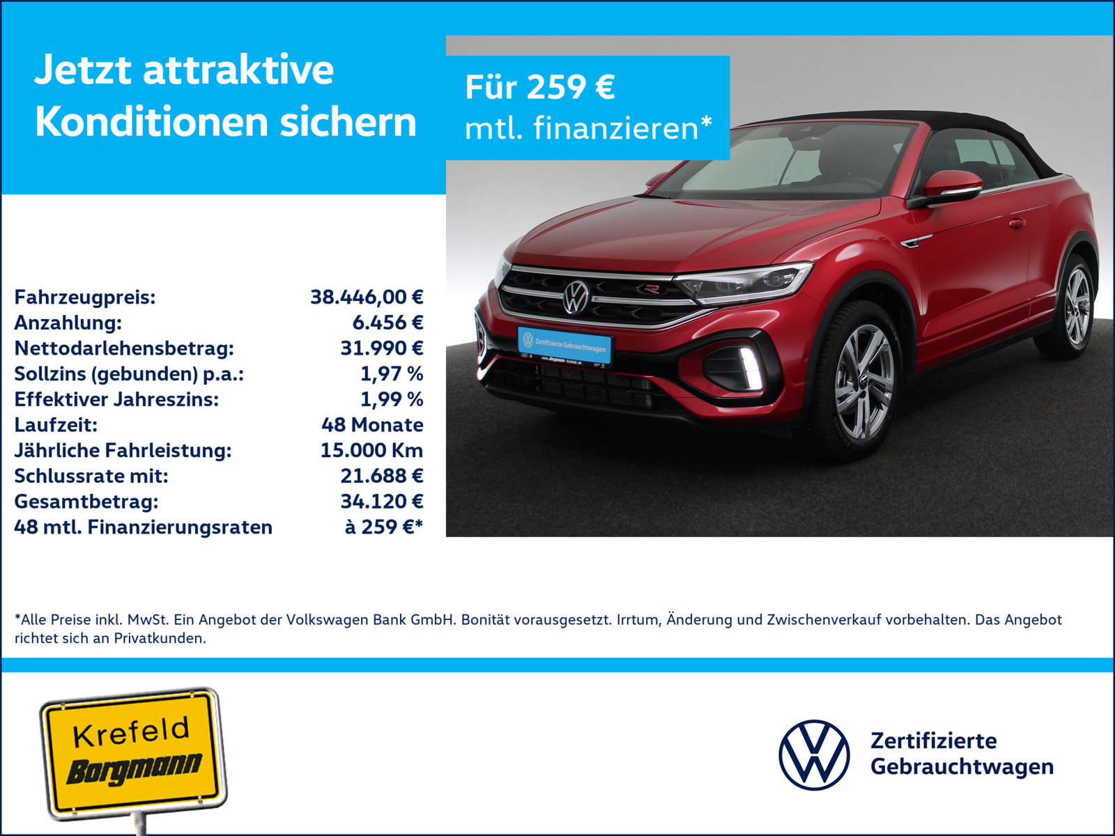 VW T-Roc Cabriolet 1.5 TSI R-Line