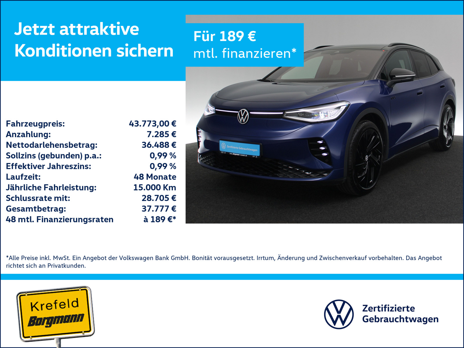 VW ID.4 GTX mit Infotainment-Paket 4Motion