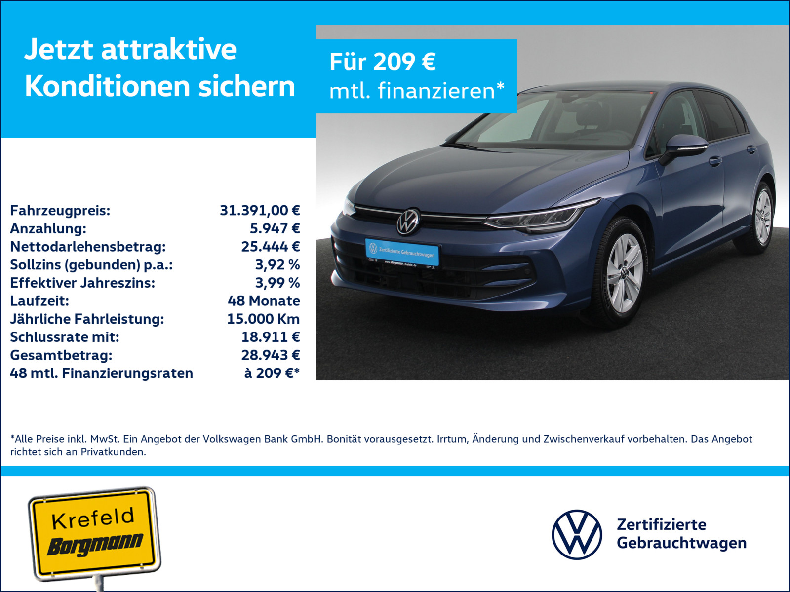 VW Golf VIII 1.5 eTSI Life