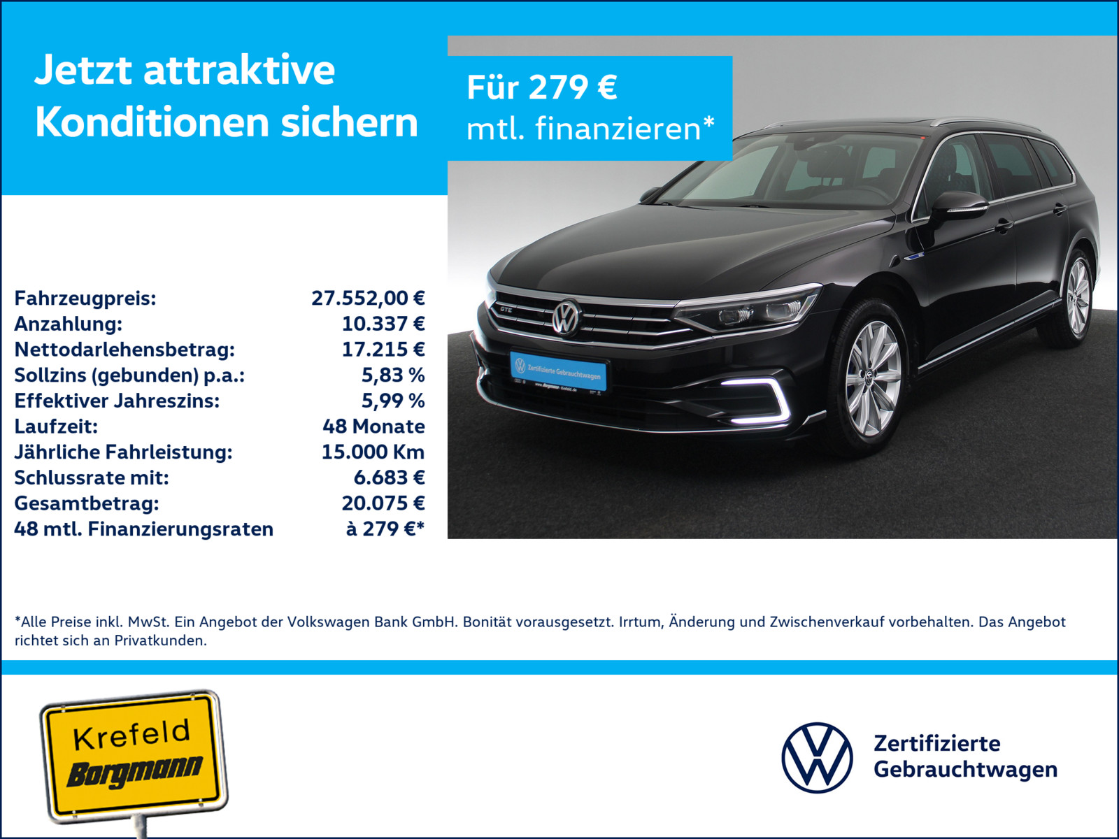 VW Passat Variant 1.4 TSI Hybrid GTE