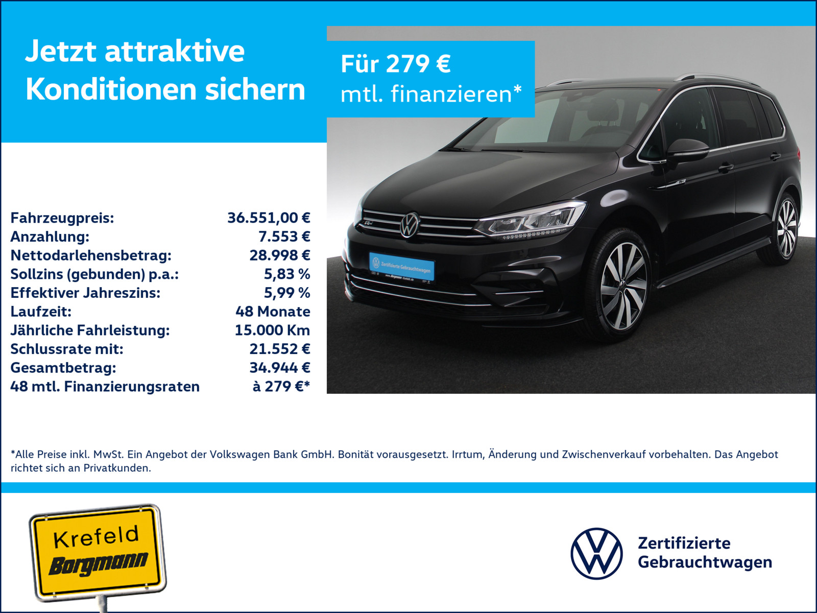 VW Touran 1.5 TSI Highline