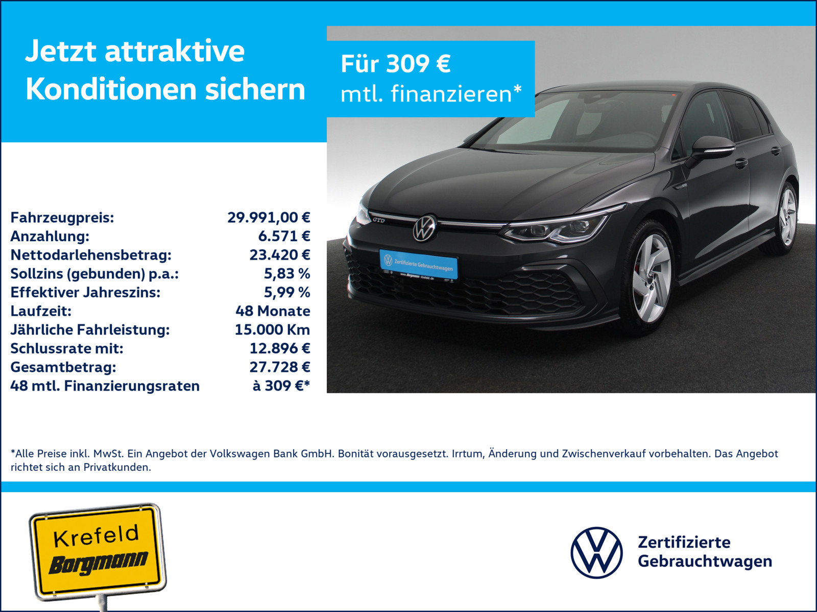 VW Golf VIII 2.0 TDI GTD
