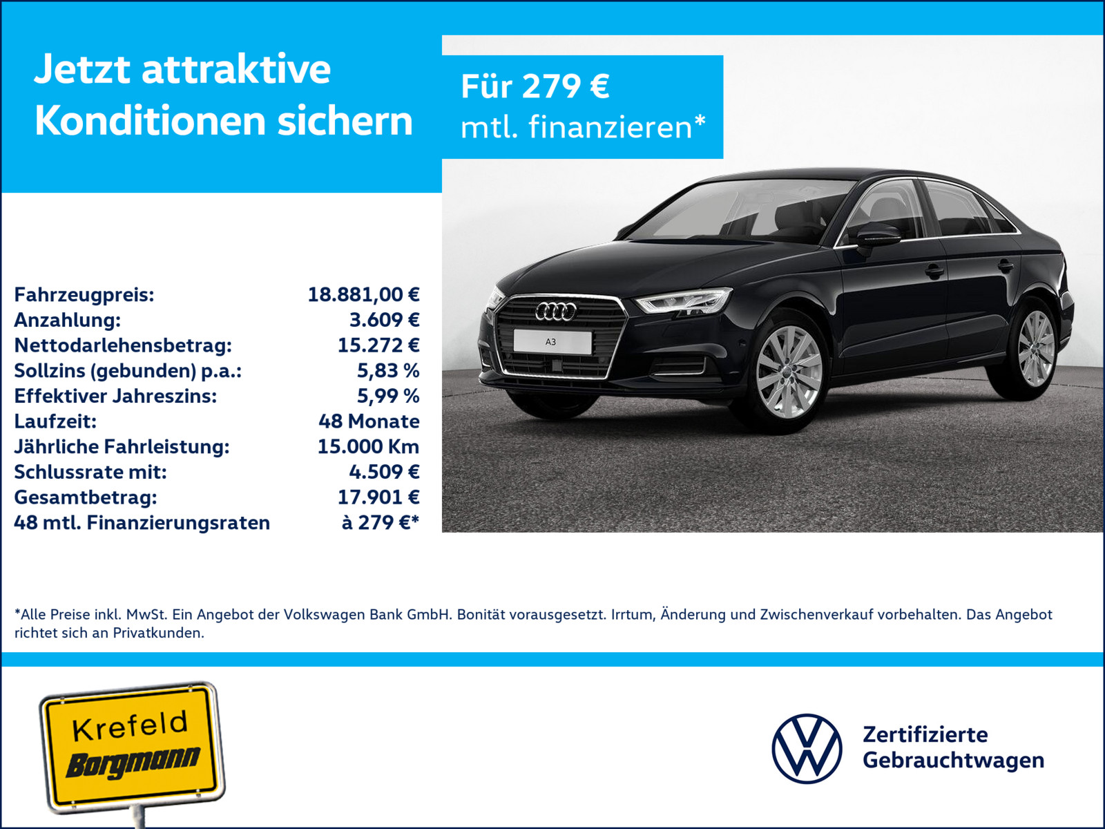 AUDI A3 Limousine 30 TDI design