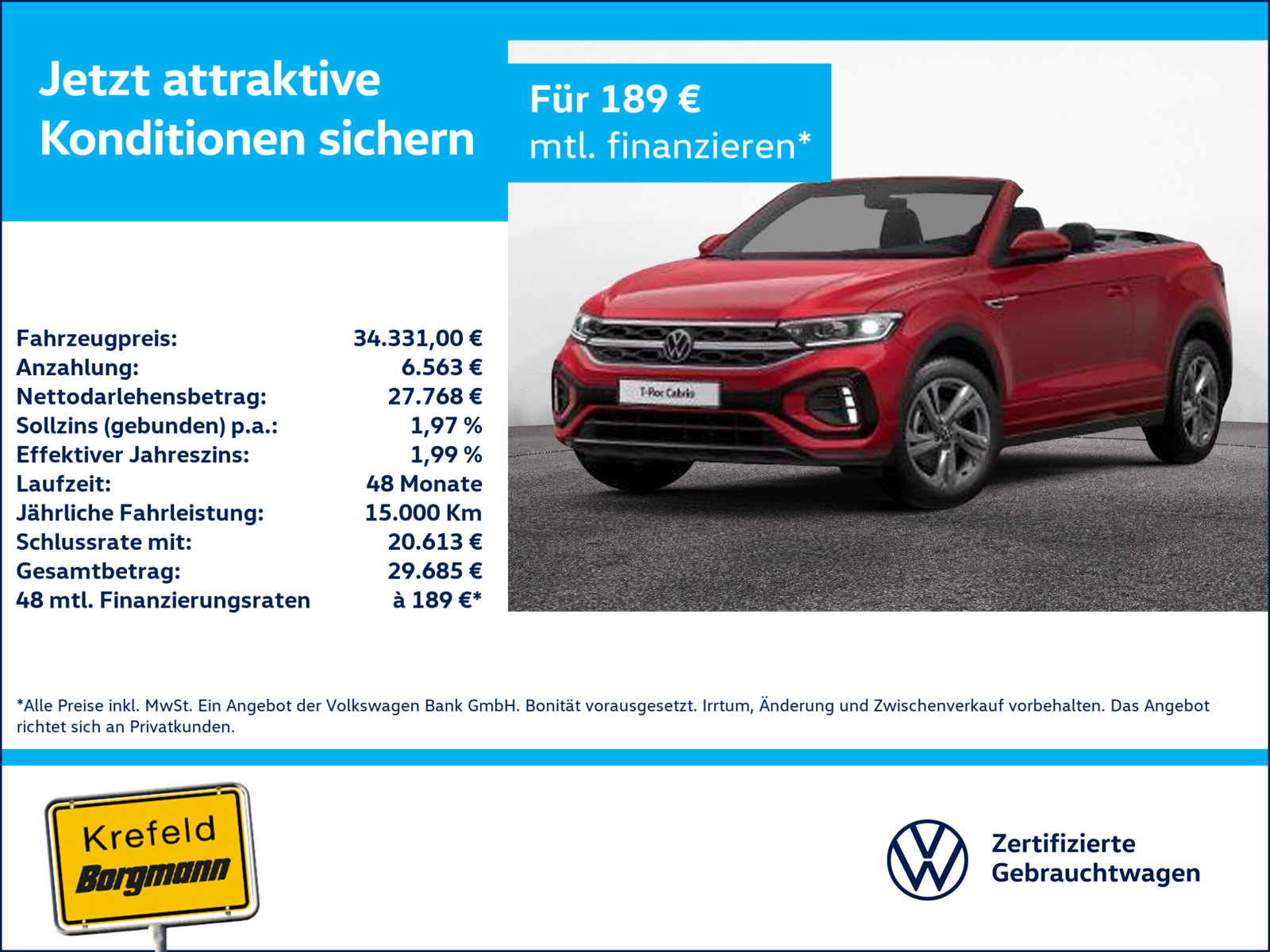 VW T-Roc Cabriolet 1.5 TSI R-Line