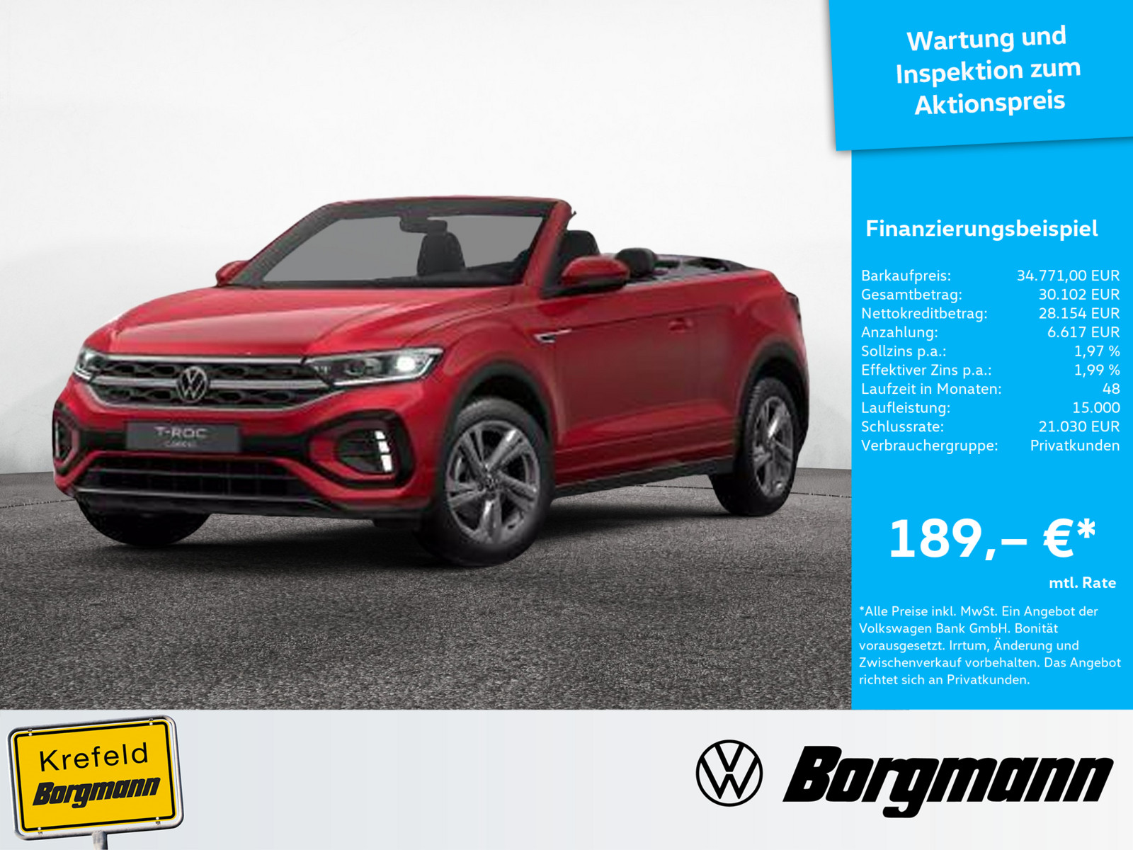 VW T-Roc Cabriolet 1.5 TSI R-Line