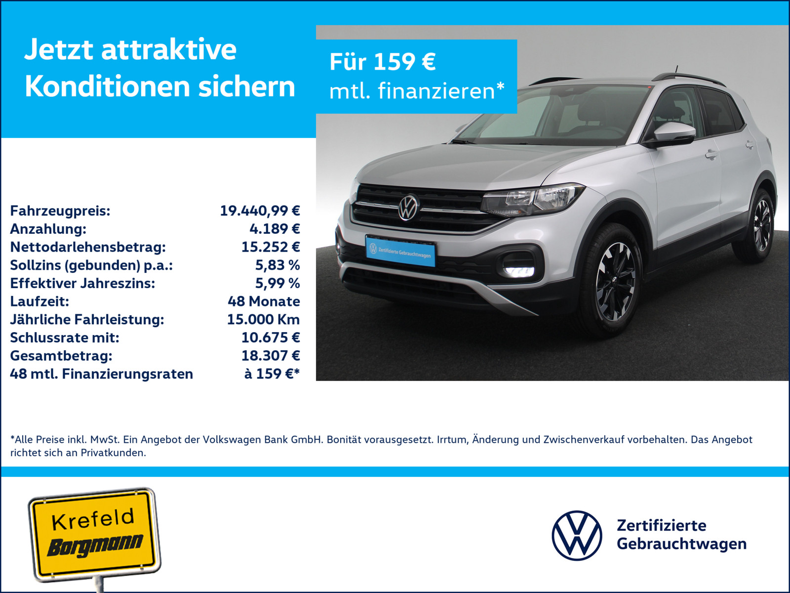 VW T-Cross 1.0 TSI Life