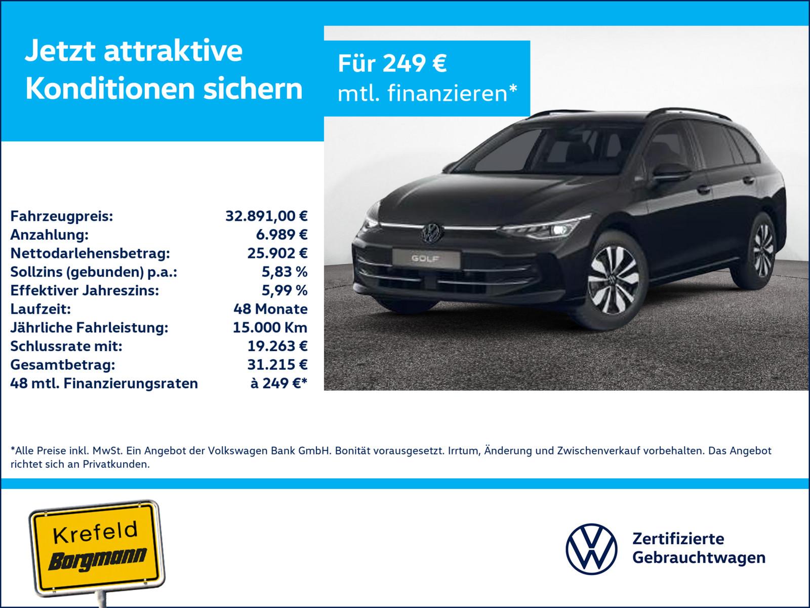 VW Golf VIII 2.0 TDI Goal