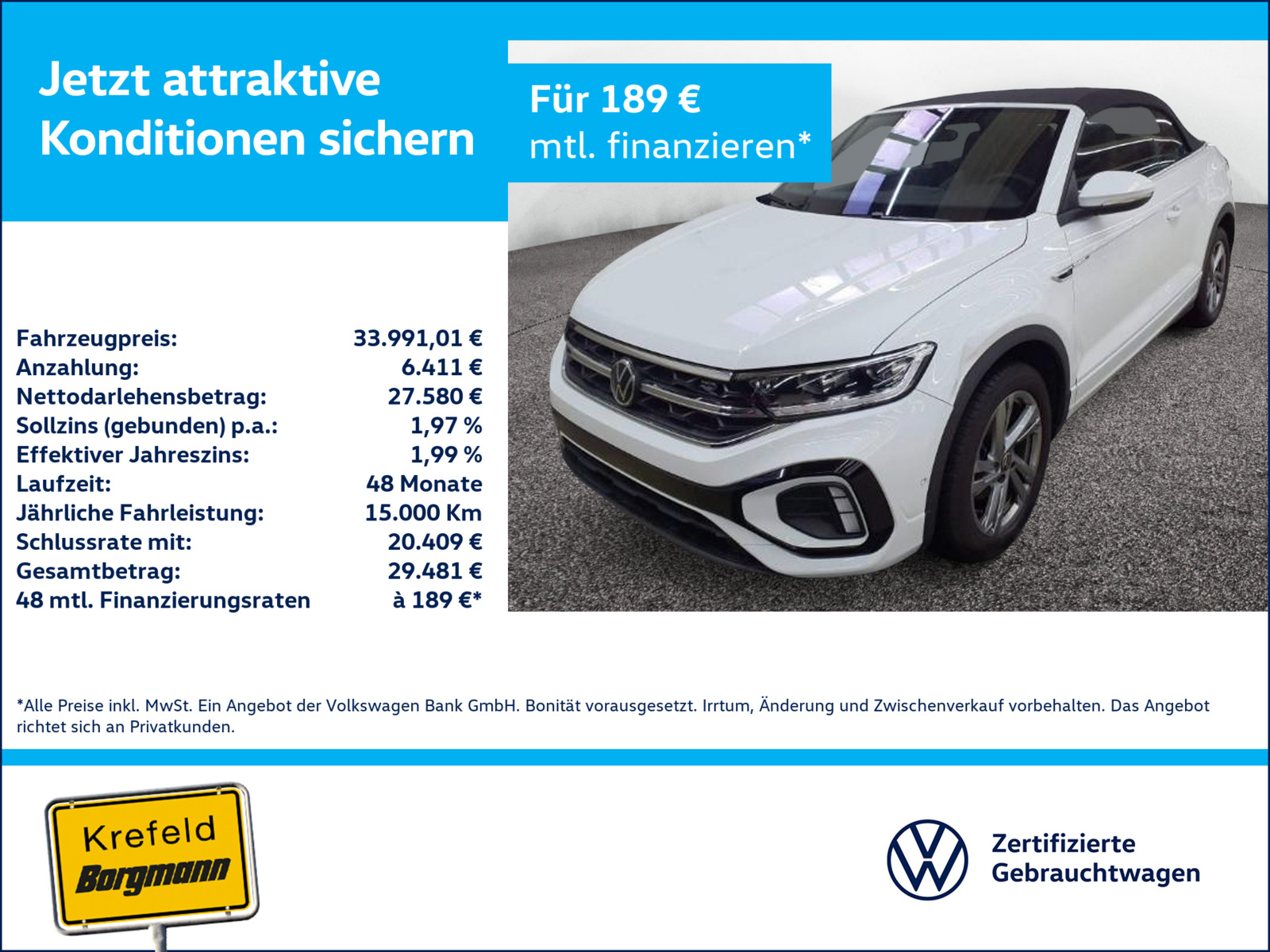VW T-Roc Cabriolet 1.5 TSI R-Line