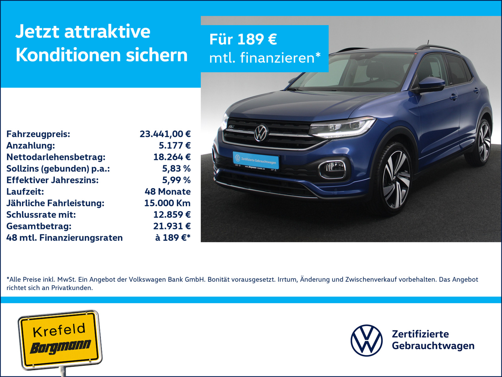 VW T-Cross 1.5 TSI Active