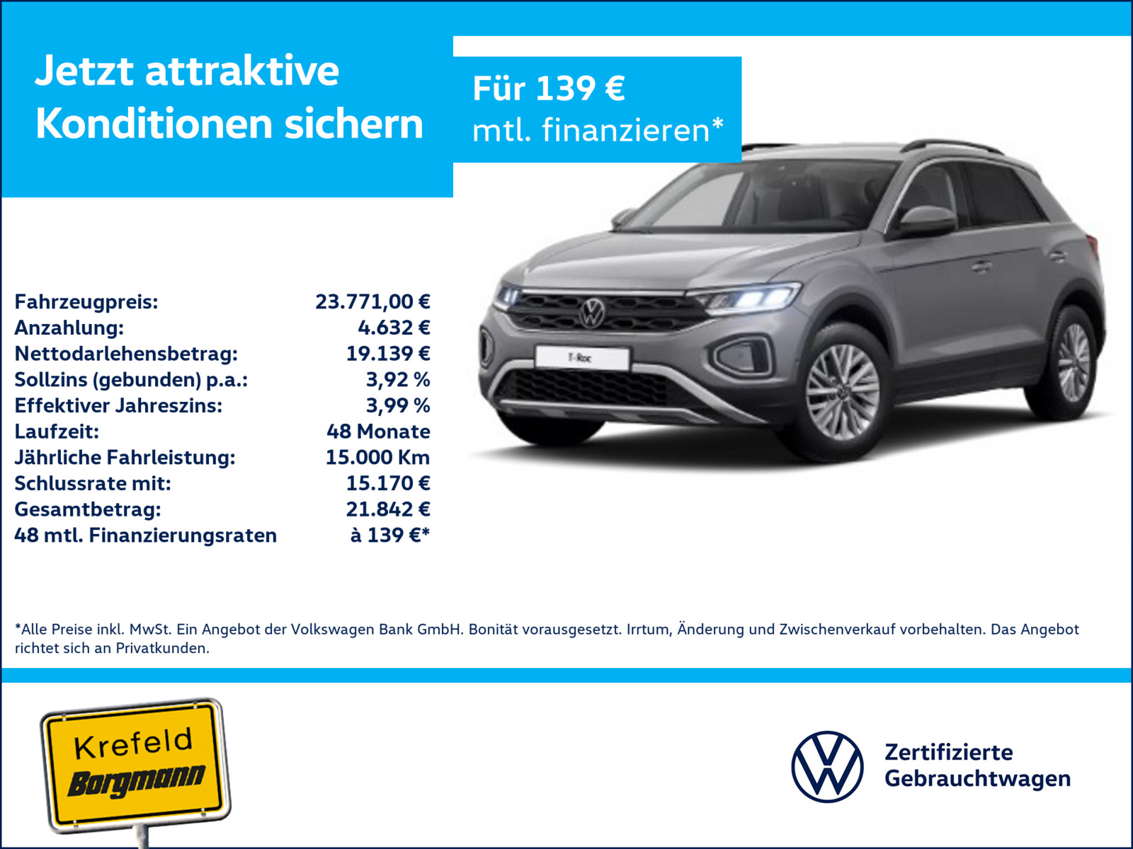 VW T-Roc 1.0 TSI Life