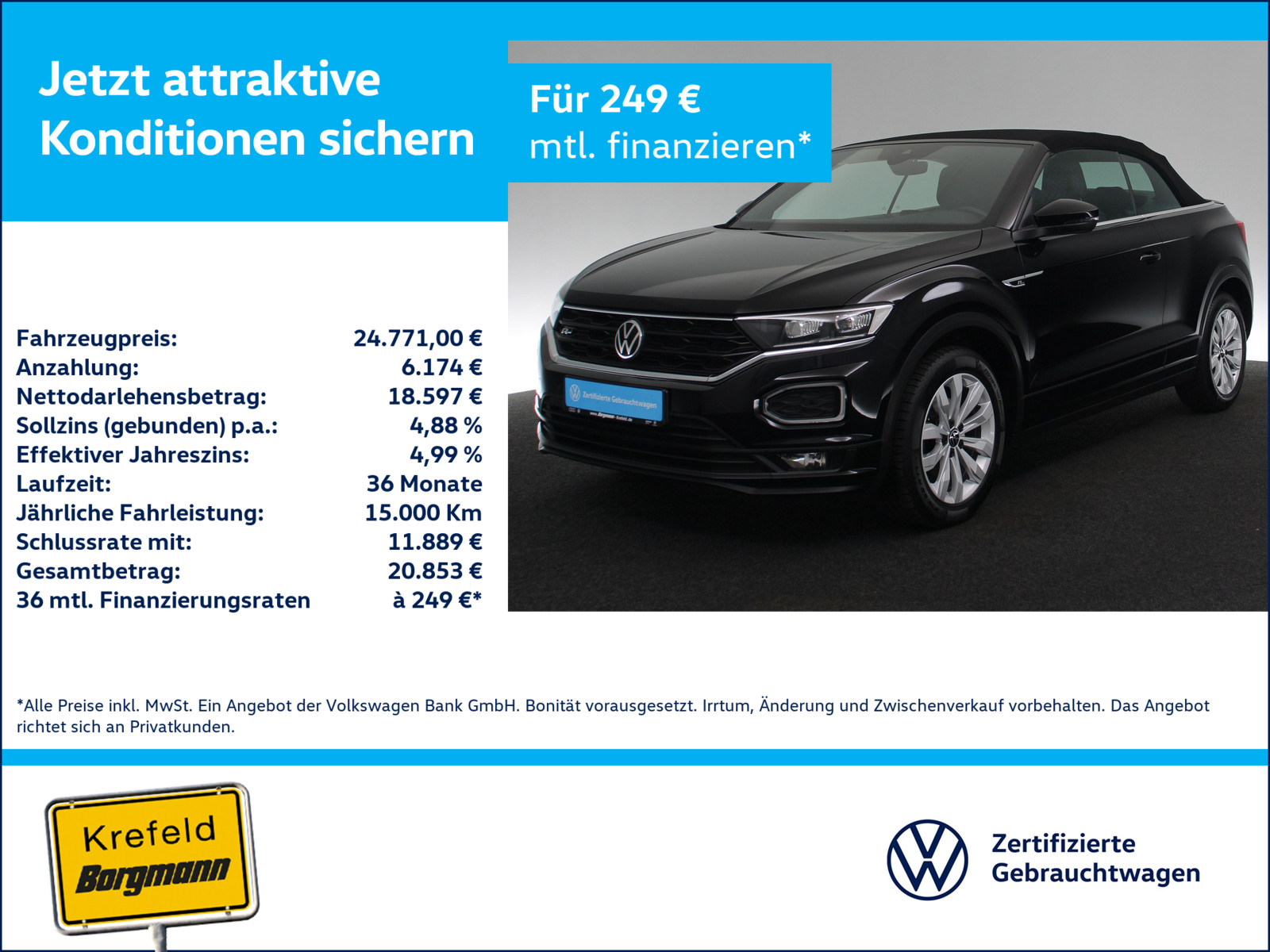 VW T-Roc Cabriolet 1.5 TSI R-Line EURO6d