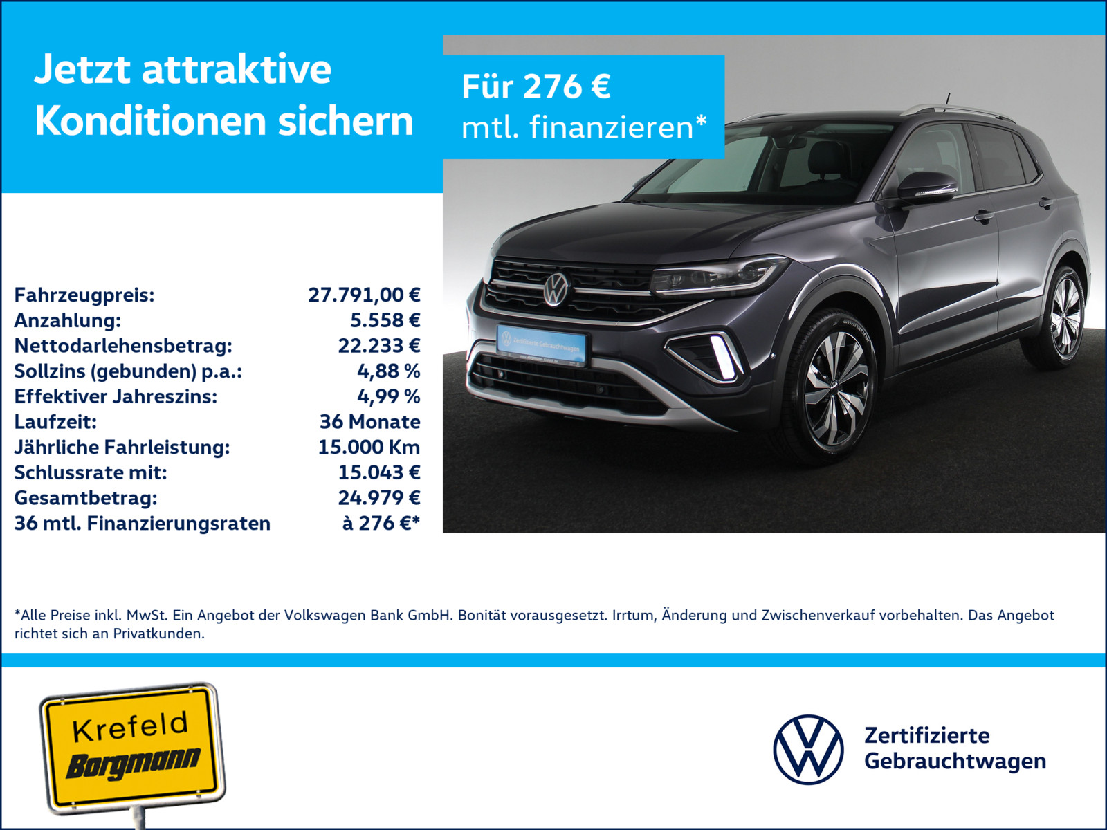 VW T-Cross 1.0 TSI Style