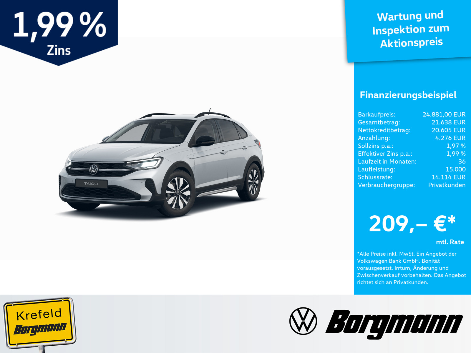 VW Taigo 1.0 TSI Goal