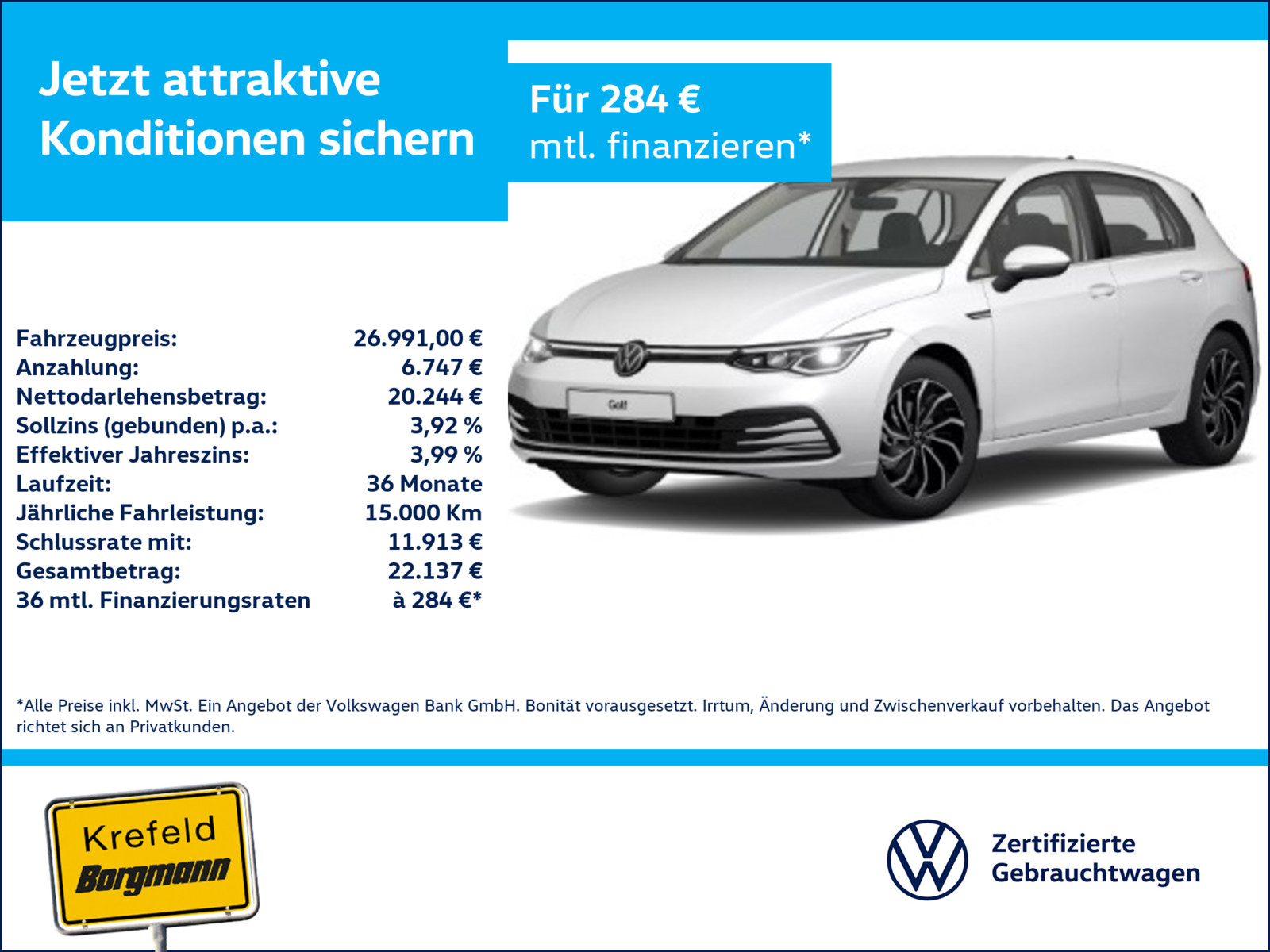 VW Golf VIII 2.0 TDI Style