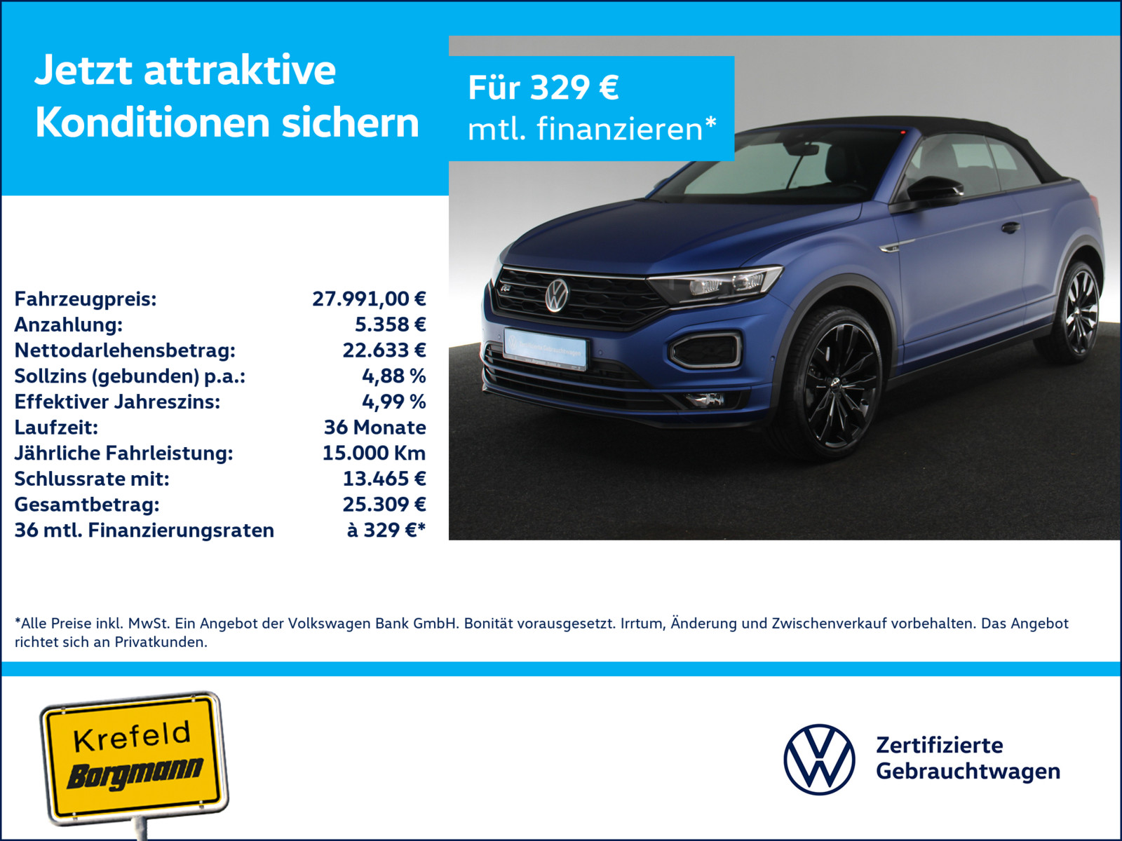 VW T-Roc Cabriolet 1.5 TSI R-Line EURO6d