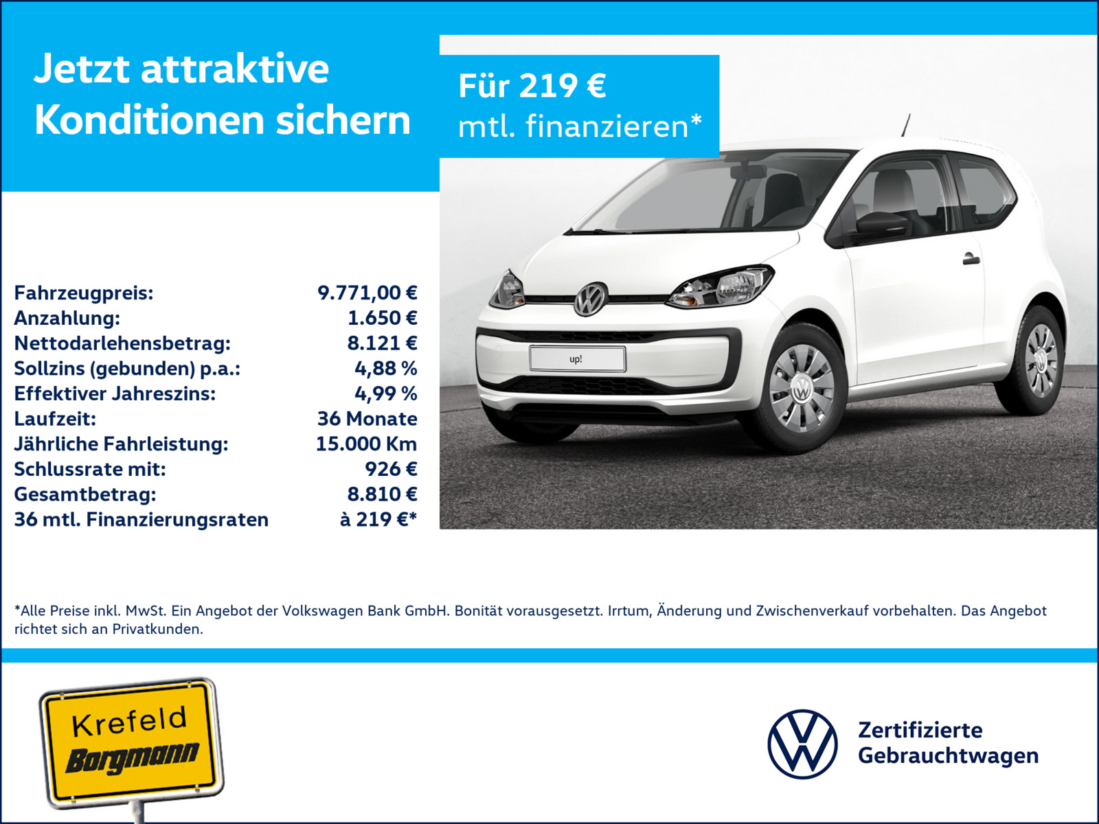 VW up! 1.0 Start-Stopp take up!