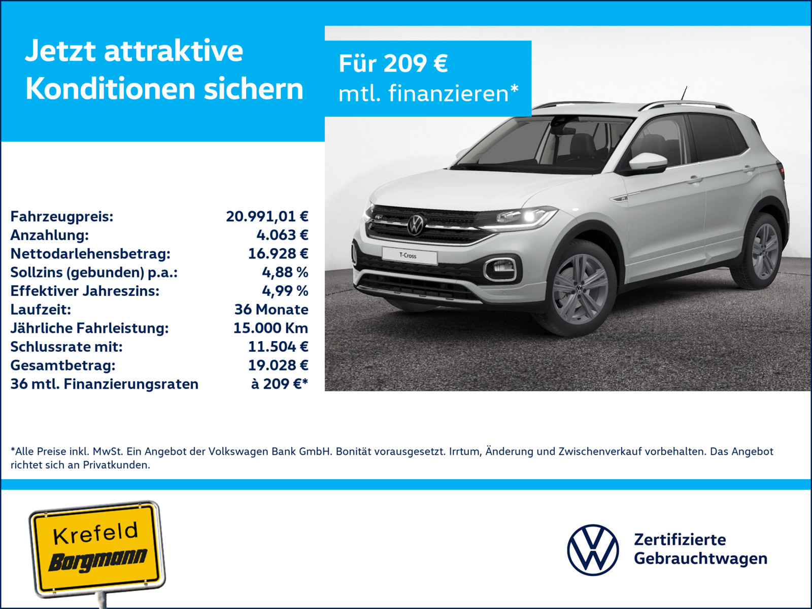 VW T-Cross 1.0 TSI Style