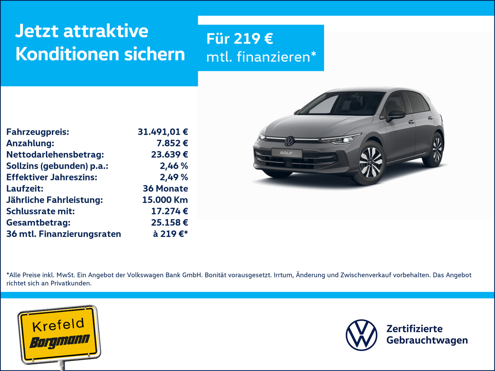 VW Golf VIII 2.0 TDI Goal