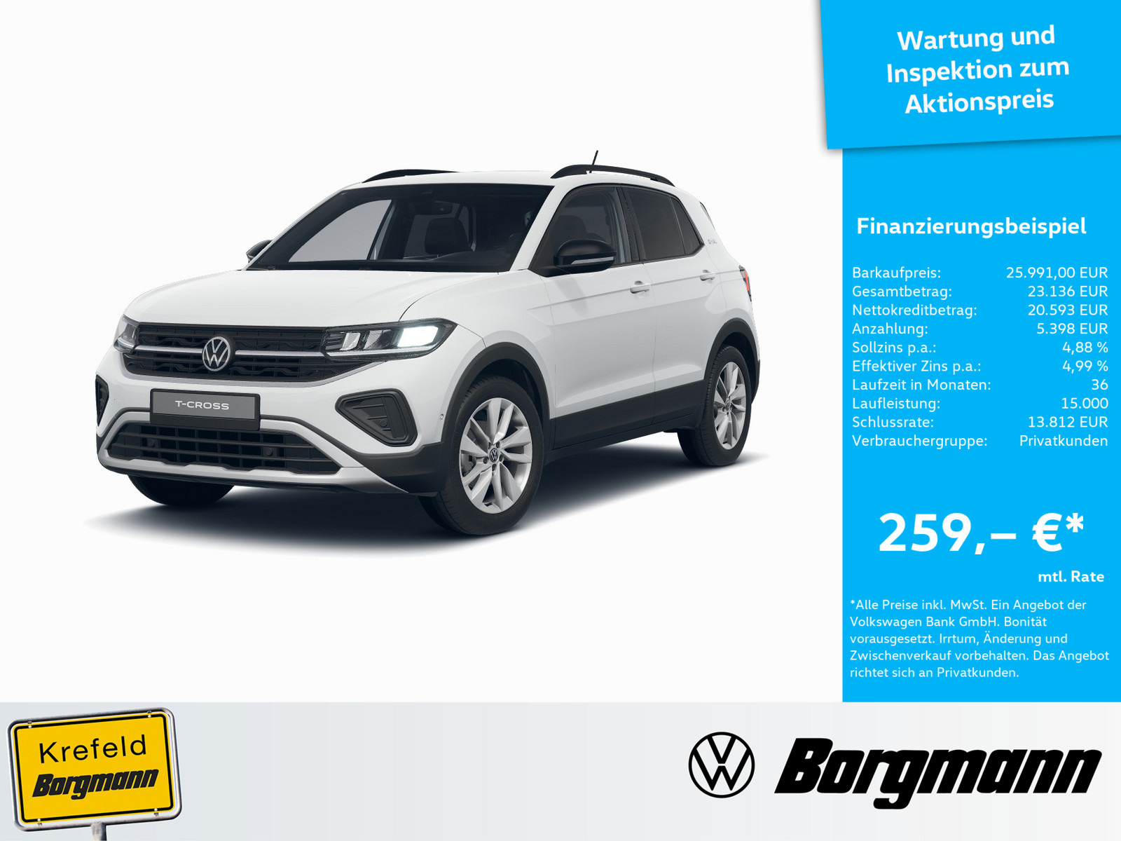 VW T-Cross 1.0 TSI Goal