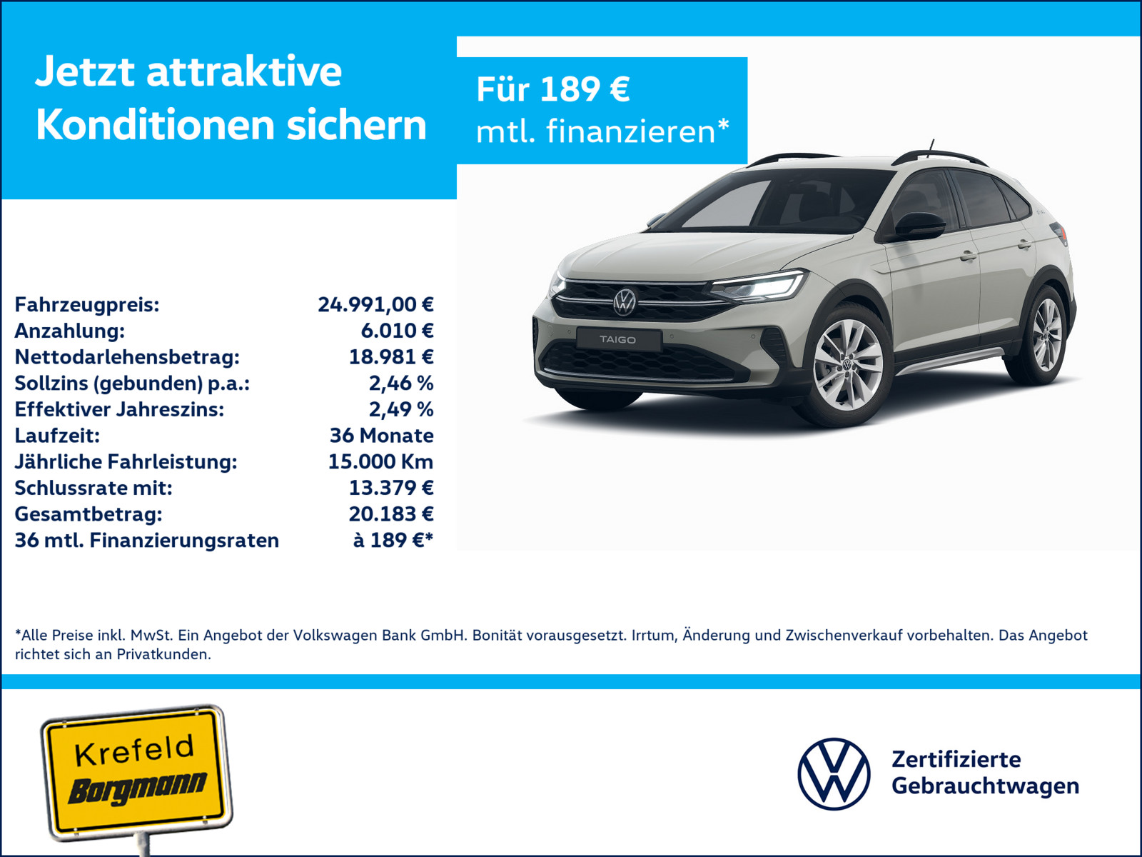 VW Taigo 1.0 TSI Goal