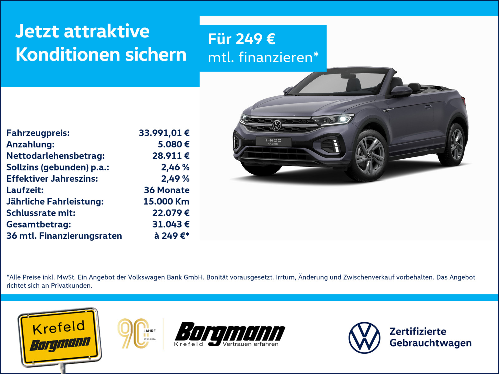 VW T-Roc Cabriolet 1.5 TSI R-Line