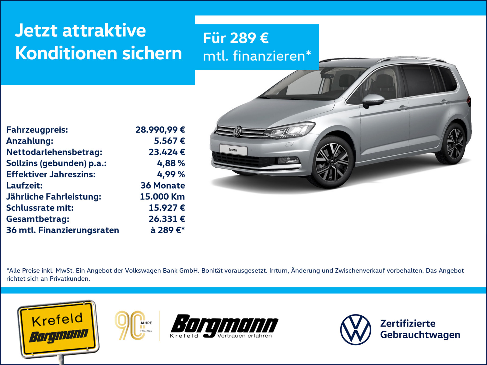 VW Touran 1.5 TSI Highline