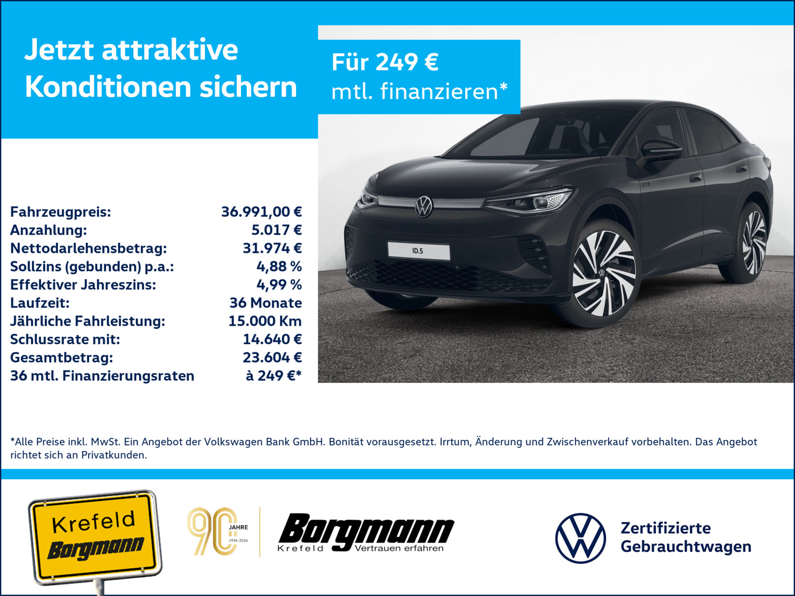 VW ID.5 GTX mit Infotainment-Paket 4Motion