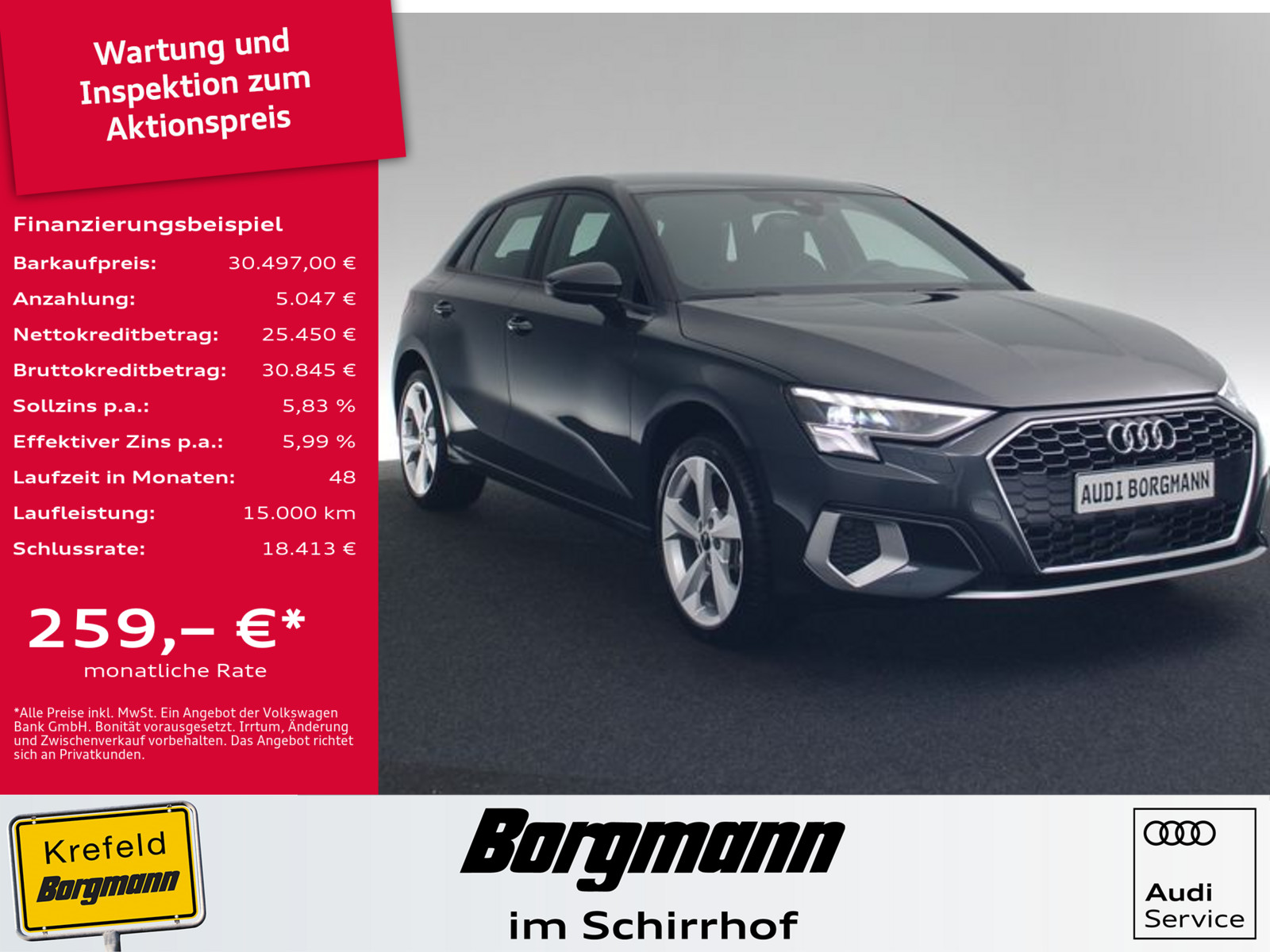 AUDI A3 Sportback 40 TFSI e-tron advanced