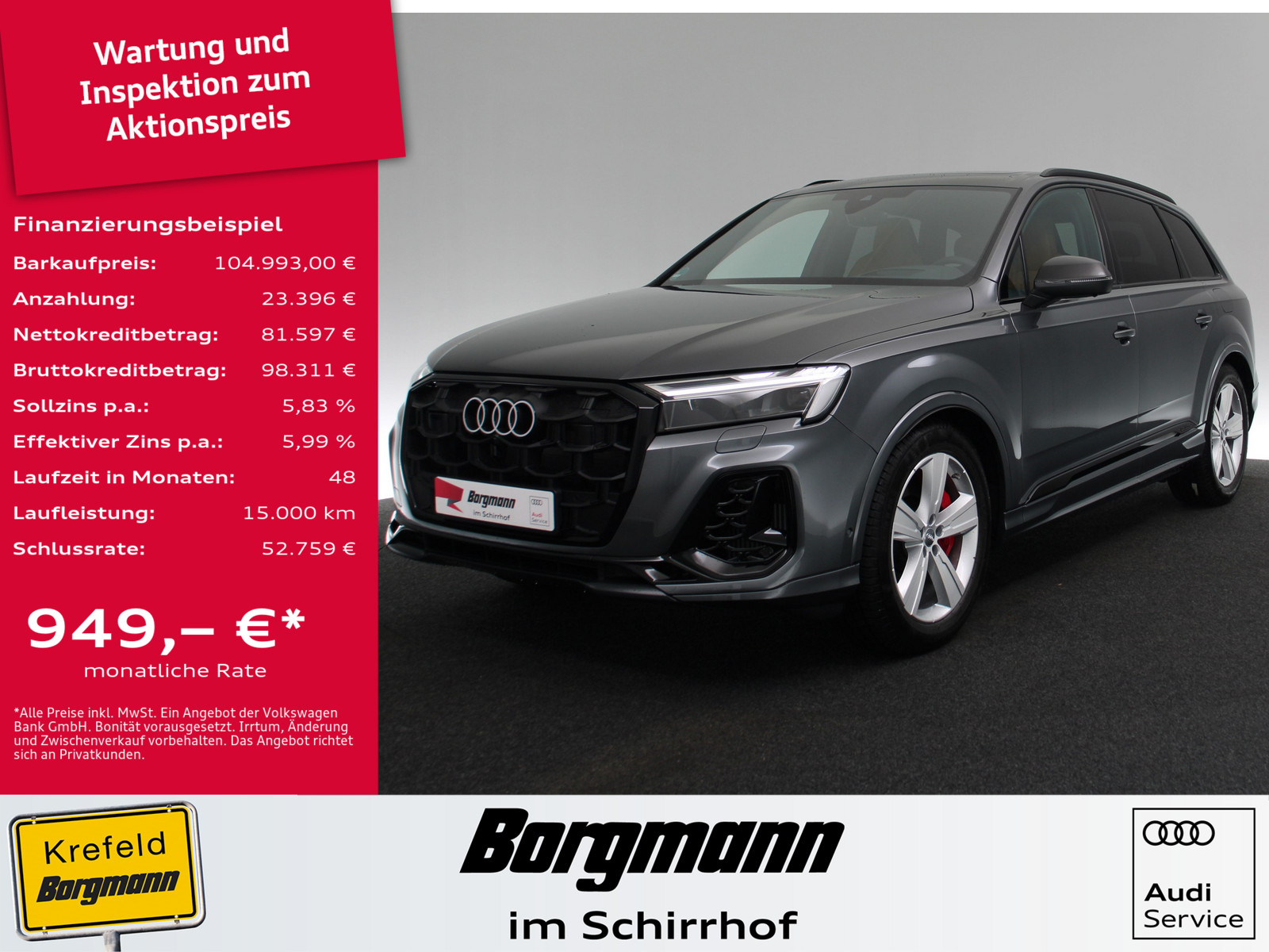 AUDI Q7 60 TFSI e quattro S line