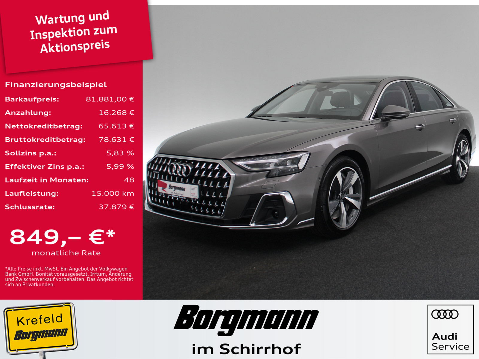AUDI A8 60 TFSI e quattro