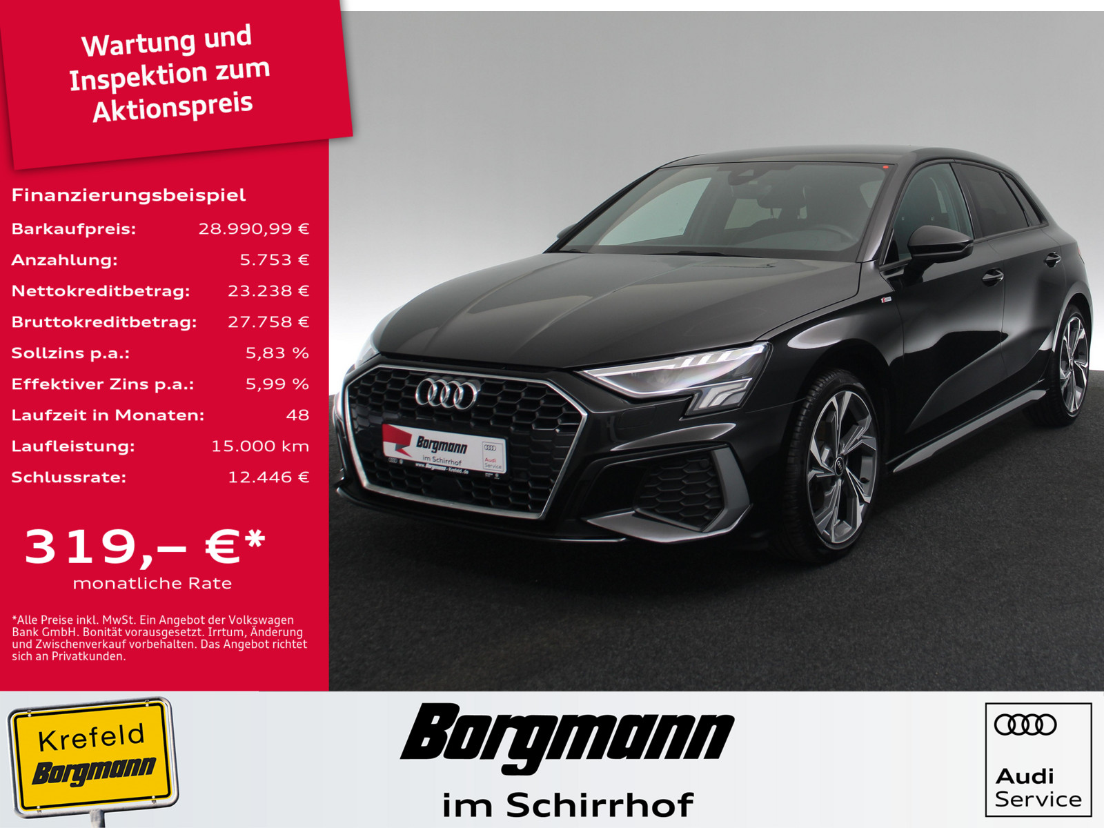AUDI A3 Sportback 30 TDI S line