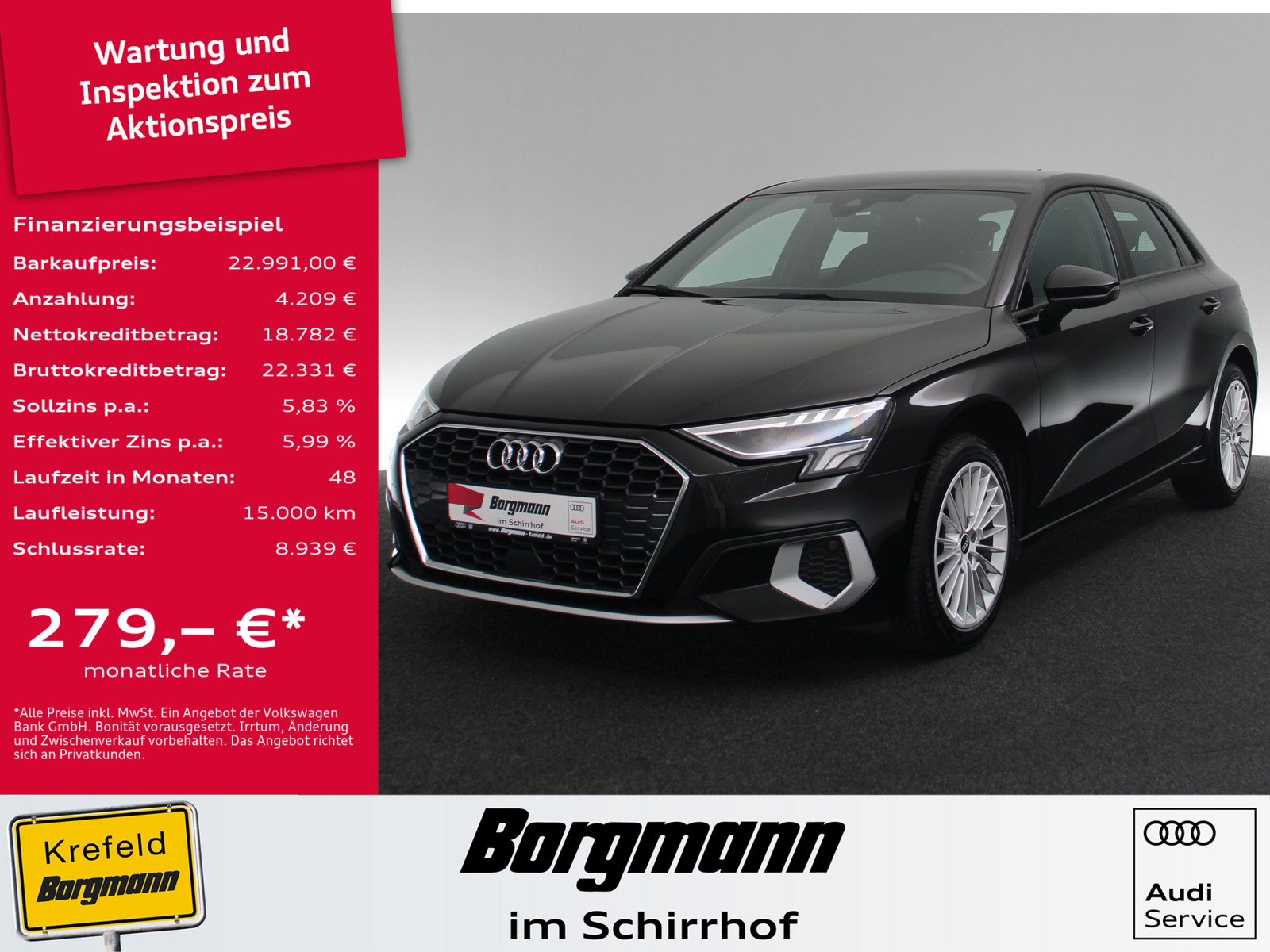 AUDI A3 Sportback 30 TFSI advanced